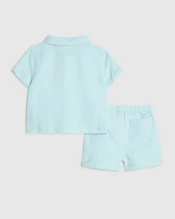 Baby Boys Blue Cool Dude Shirt Set