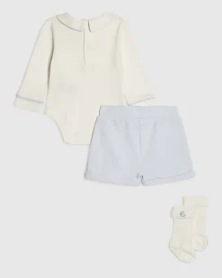 Baby Boys Blue Smart Bloomer Set