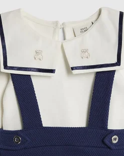 Baby Boys Navy Sailor Collar Short Set