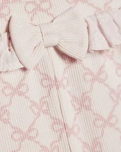 Baby Girls Pink Love Bodysuit Set