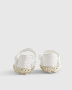 Baby Girls White Broderie Espadrilles