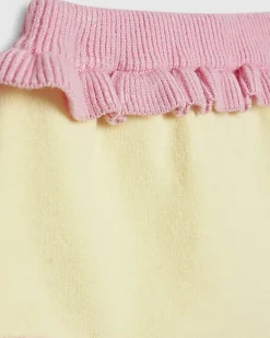 Baby Girls Yellow Tulip Knit Bloomer Set