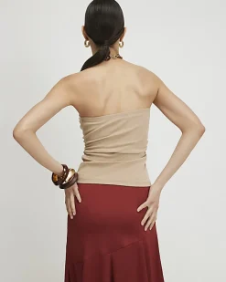 Beige Bandeau Top