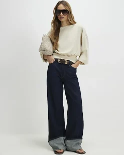 Beige Batwing Sweatshirt