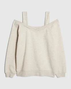Beige Cut Away Sweatshirt