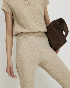Beige Flared Trousers