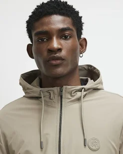 Beige Hooded Jacket