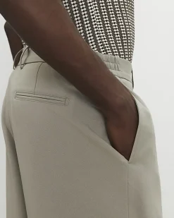 Beige Loose Fit Trousers