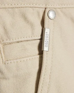 Beige Loose Fit Trousers