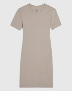 Beige Mini T-Shirt Dress