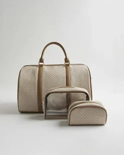 Beige Monogram Barrell Bundle Bag