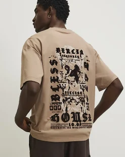 Beige Oversized Fit Renaissance T-Shirt