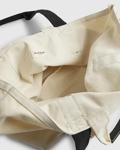 Beige Pocket Front Canvas Tote Bag