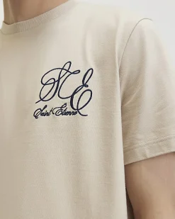Beige Regular Fit Midweight Anchor T-Shirt