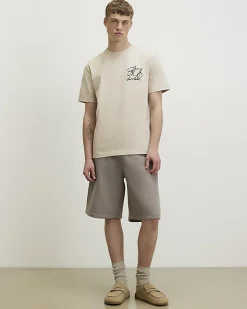 Beige Regular Fit Midweight Anchor T-Shirt