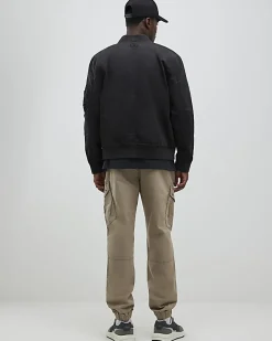 Beige Regular Fit Stretch Cargo Trousers