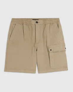 Beige Regular Fit Stretch Cargo Trousers