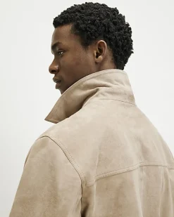 Beige RI Studio Suede Western Jacket