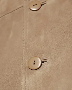 Beige RI Studio Suede Western Jacket