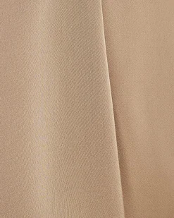 Beige Satin Polo Top