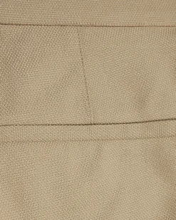 Beige Skinny Fit Textured Suit Trousers