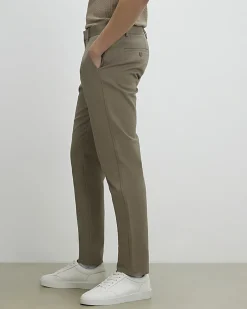 Beige Slim Fit Stretch Chino Trousers