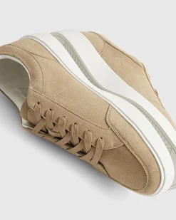 Beige Suede Trainers