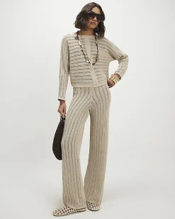 Beige Tape Yarn Knitted Jumper