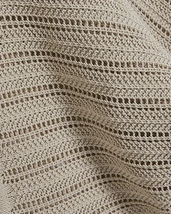 Beige Tape Yarn Knitted Jumper