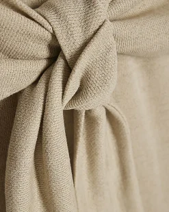 Beige Tie Waist Trousers