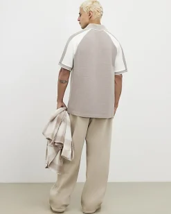 Beige Wide Leg Joggers