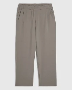 Beige Wide Leg Waffle Textured Joggers