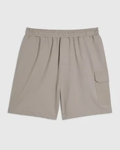Biege Slim Fit Cargo Shorts
