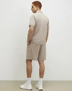 Biege Slim Fit Cargo Shorts