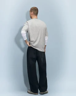 Black Baggy Fit Washed Jeans