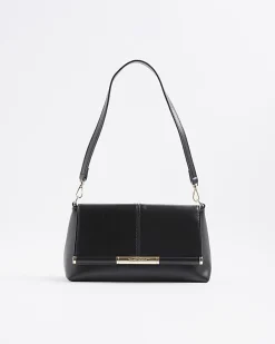 Black Bar Front Clutch Bag