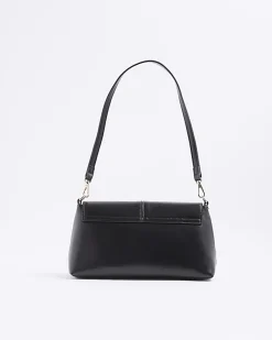 Black Bar Front Clutch Bag