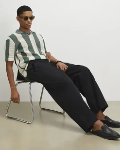 Black Barrel Fit Trousers
