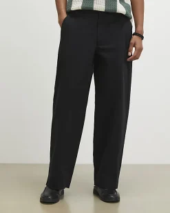 Black Barrel Fit Trousers