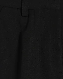 Black Barrel Leg Tailored Trousers