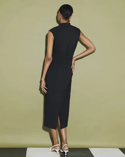 Black Belted Midi Dress