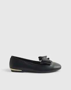 Black Bow Flat Ballet Pumps