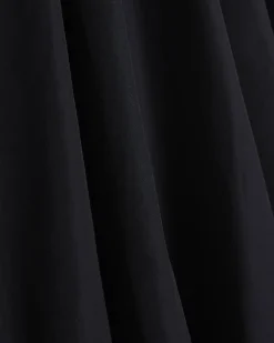Black Bubble Hem Midi Skirt