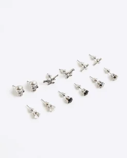 Black Eagle Motif Crystal Multipack Earrings