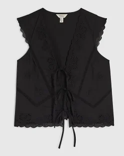 Black Embroidered Waistcoat