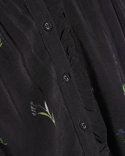 Black Floral Blouse