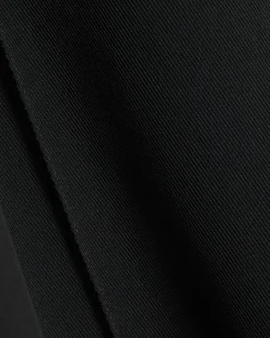 Black Frilled Trim Wide Leg Joggers