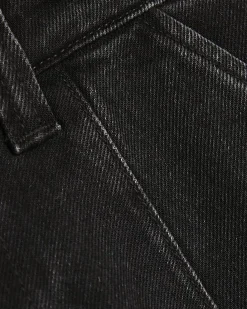 Black High Waisted Tapered Jeans
