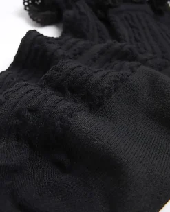 Black Lace Frill Socks