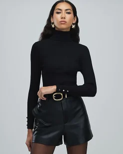 Black Leather Shorts